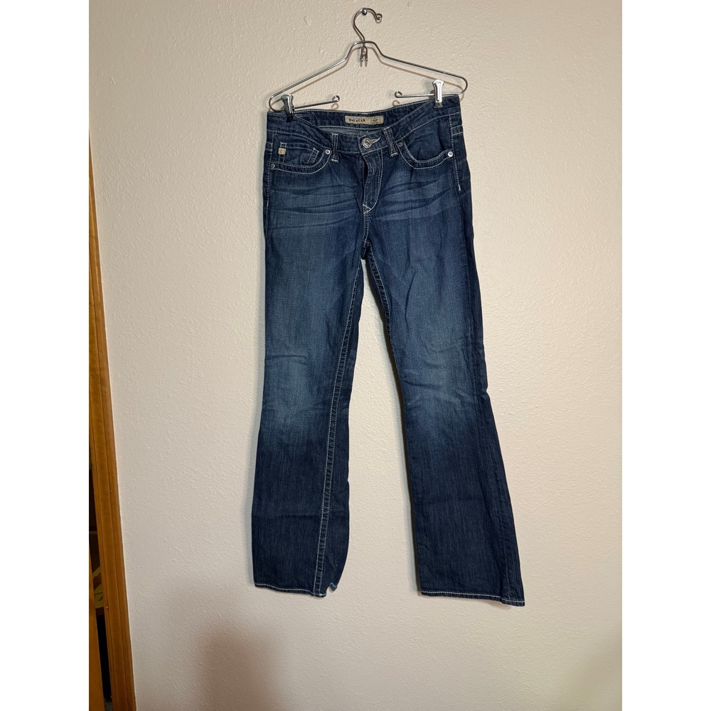 Big Star Hazel Curvy Fit Bootcut Jeans Dark Wash Blue Denim Size‎ 29R Stretch